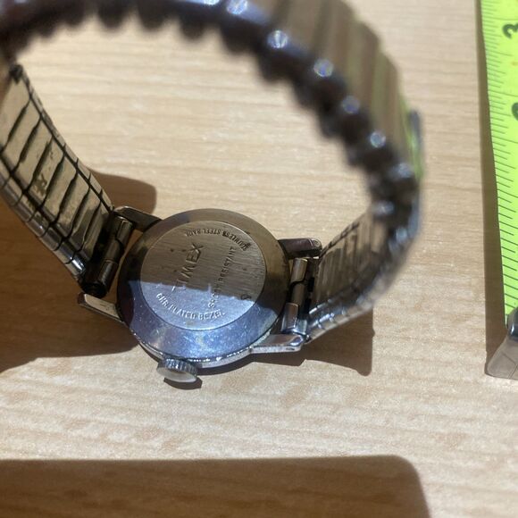 60s Timex Ladies Watch Wind Up Silver Toned Chr Plated Bezel Stainless Steel Vtg main image 7